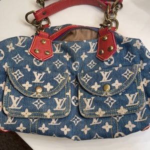 Louis Vuitton vintage denim mini handbag